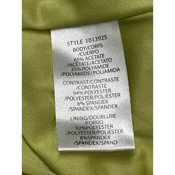 Halston Evening Womens 6 Vivian One Shoulder Sheer Jersey Drape Gown Yellow - Picture 8 of 10